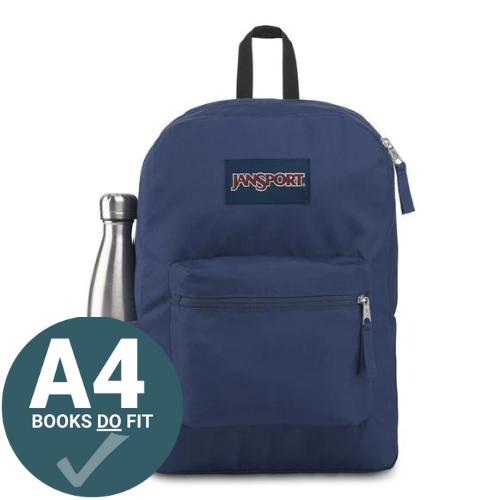 ■ JanSport Cross Town Backpack - Navy by JanSport on Schoolbooks.ie