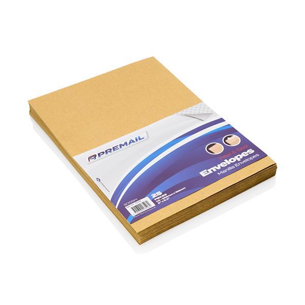 Pack of 25 C5 Peel & Seal Envelopes - Manilla by Premier Stationery on Schoolbooks.ie