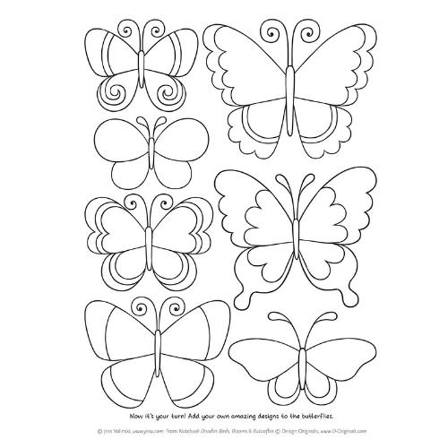 ■ Notebook Doodles Birds, Blooms and Butterflies - Colouring & Activity Book by Design Originals on Schoolbooks.ie