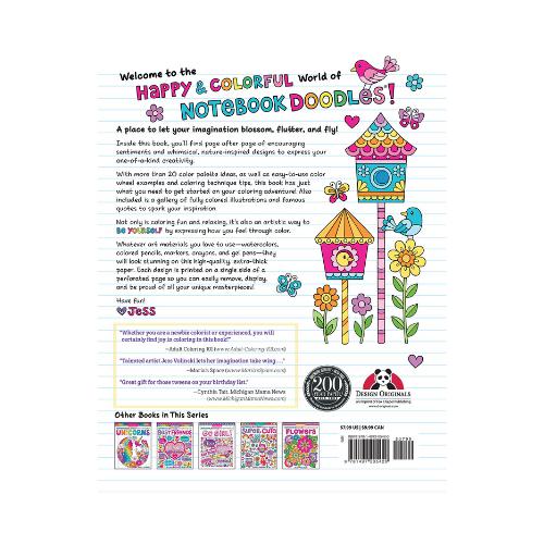 ■ Notebook Doodles Birds, Blooms and Butterflies - Colouring & Activity Book by Design Originals on Schoolbooks.ie