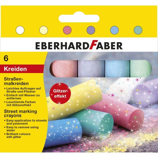 Street Marking Crayons - Glitter - Pack of 6 by Eberhard Faber on Schoolbooks.ie