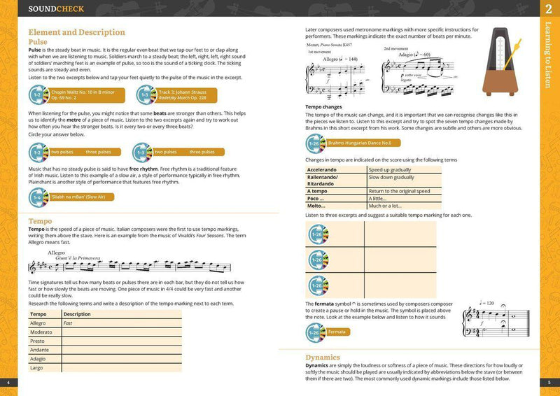 Sound Check! Course A - Leaving Cert Music - 1st / Old Edition (2021) by Edco on Schoolbooks.ie