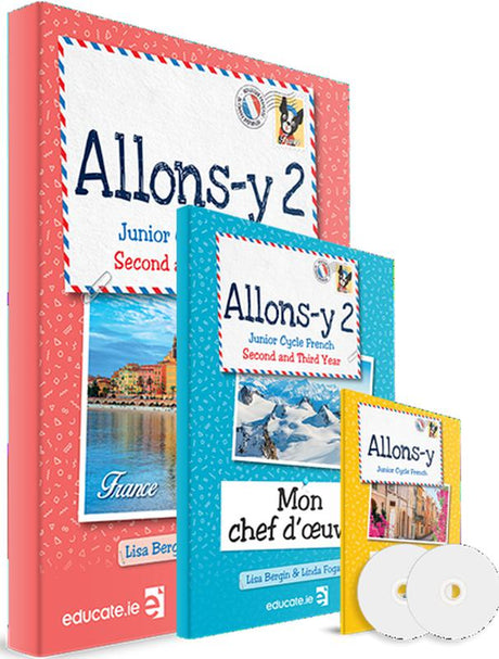 ■ Allons-y 2 - Junior Cycle French - Textbook, Mon chef d'oeuvre Book & Lexique - Set - 1st / Old Edition (2018) by Educate.ie on Schoolbooks.ie