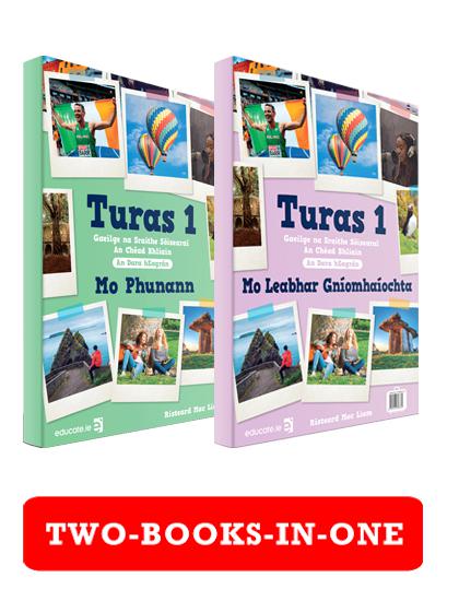 Turas 1 - 2nd / New Edition (2021) - Textbook & Combined Portfolio & Activity Book Set by Educate.ie on Schoolbooks.ie