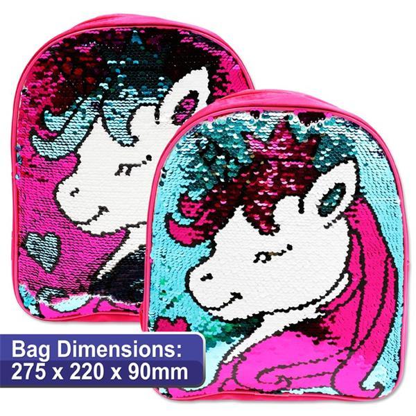 ■ Emotionery Dream Junior Backpack Reversible Sequins - Unicorn Tiara by Emotionery on Schoolbooks.ie