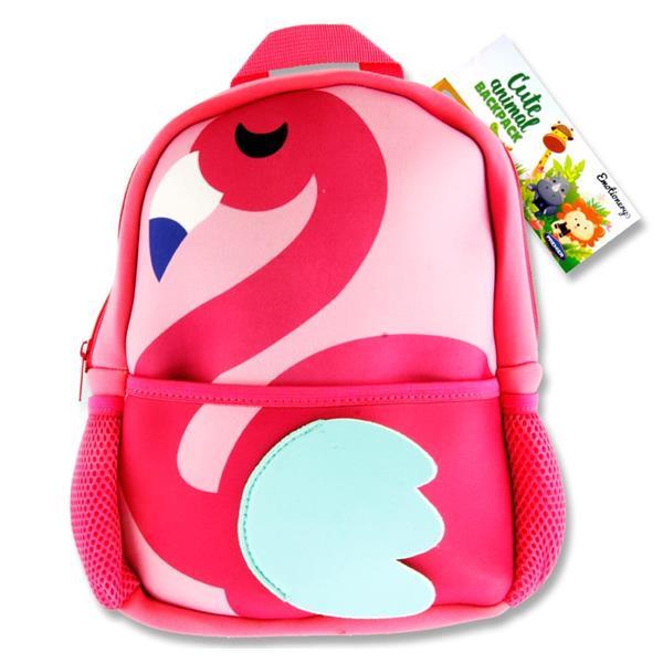 Emotionery Neoprene Cute Animal Junior Backpack - Flamingo by Emotionery on Schoolbooks.ie