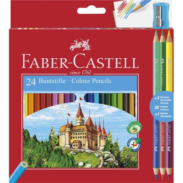 Faber-Castell - Eco Colour Pencils Box 24 With 3 Free Bio-Colours + Sharpener by Faber-Castell on Schoolbooks.ie