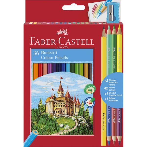 Faber-Castell - Eco Colour Pencils Box 36 With 3 Free Bio-Colours+Sharpener by Faber-Castell on Schoolbooks.ie