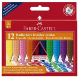 Faber-Castell - Erasable Jumbo Grip Crayons - Box of 12 by Faber-Castell on Schoolbooks.ie