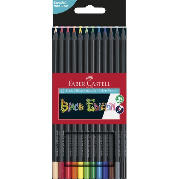 Faber-Castell - 12 Colouring Pencils - Black Edition by Faber-Castell on Schoolbooks.ie