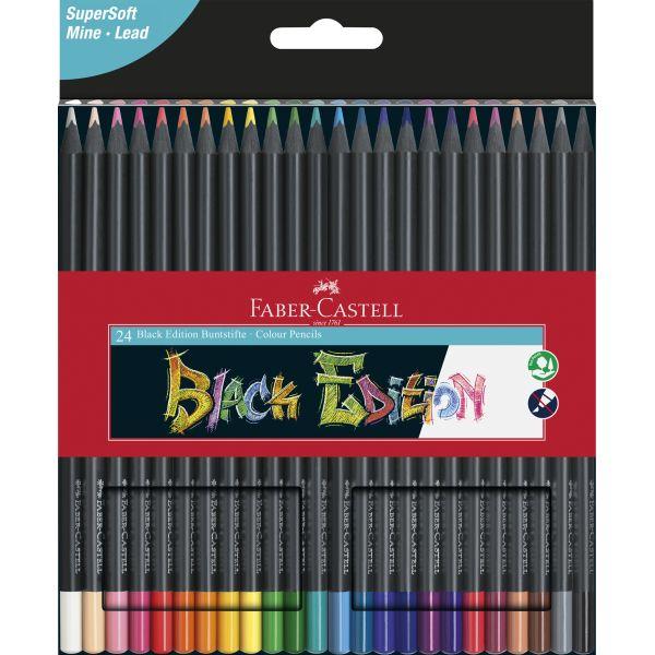 Faber-Castell - 24 Colouring Pencils - Black Edition by Faber-Castell on Schoolbooks.ie