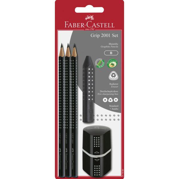 Faber-Castell - Grip 2001 Black Blister Set by Faber-Castell on Schoolbooks.ie