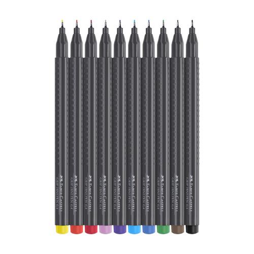 Faber-Castell - Grip Finepen Set Of 10 - 0.4mm by Faber-Castell on Schoolbooks.ie