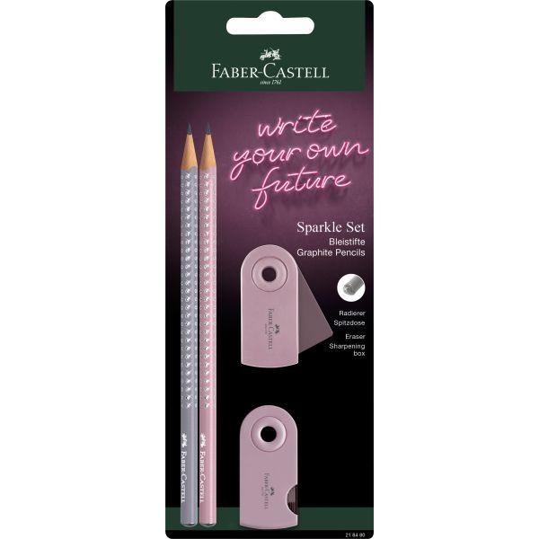 Faber-Castell - Grip Sparkle Set - Rose Shadows by Faber-Castell on Schoolbooks.ie