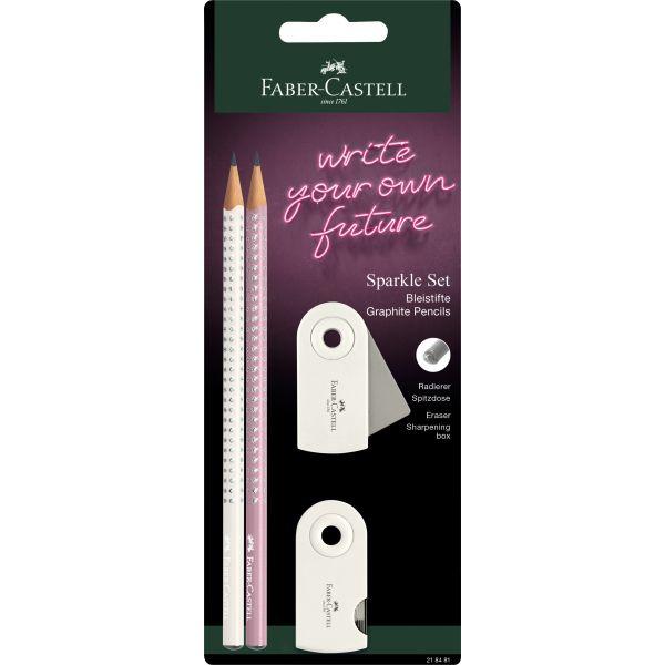 ■ Faber-Castell - Grip Sparkle Sleeve Set - Coconut Milk by Faber-Castell on Schoolbooks.ie