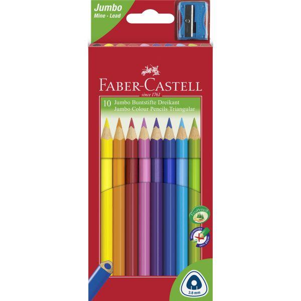 Faber-Castell - Junior Triangular Colouring Pencils - Box of 10 by Faber-Castell on Schoolbooks.ie