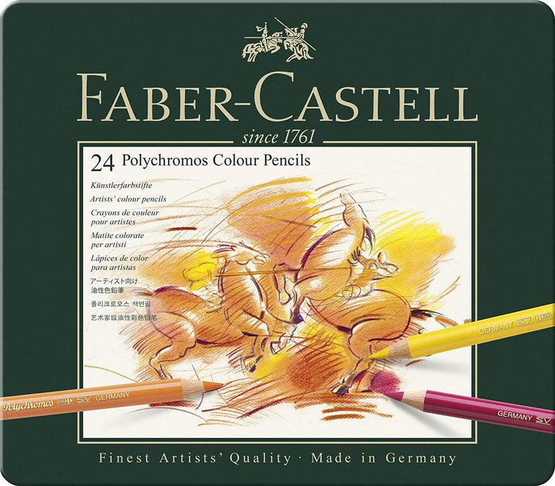 Faber-Castell - Polychromos Colour Pencils - Tin of 24 by Faber-Castell on Schoolbooks.ie