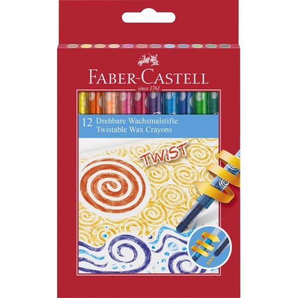Faber-Castell - Twistable Wax Crayons - Box of 12 by Faber-Castell on Schoolbooks.ie