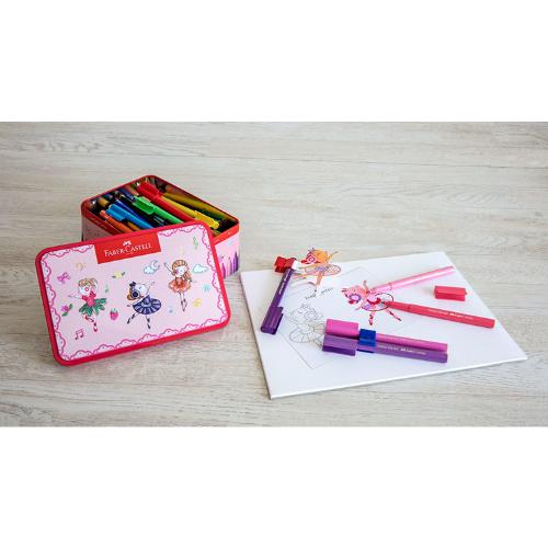 Faber-Castell - Fibre Tip Connector Pen Ballerina Box - 33 pieces by Faber-Castell on Schoolbooks.ie