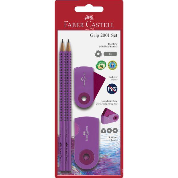 ■ Faber-Castell - Grip 2001 Pencil Set Purple Sleeve Bc by Faber-Castell on Schoolbooks.ie
