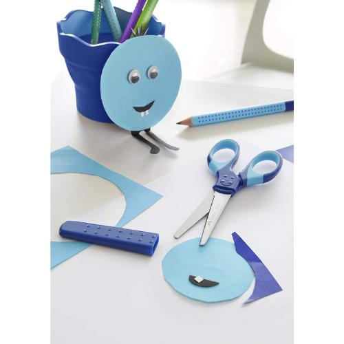 Faber-Castell - Grip School Scissors Blue With Blade Protector Bc by Faber-Castell on Schoolbooks.ie