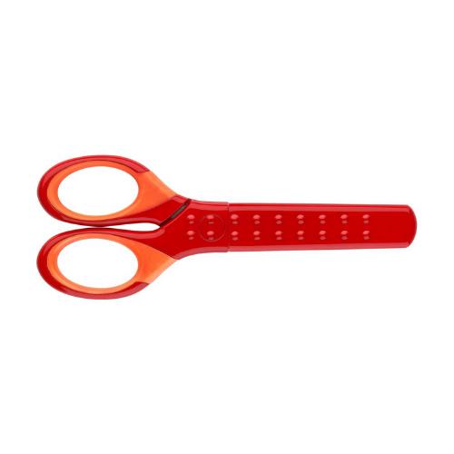 Grip School Scissors Red With Blade Protector Bc by Faber-Castell on Schoolbooks.ie