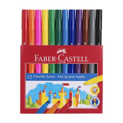 Jumbo Fibre Tip Pens Box 12 by Faber-Castell on Schoolbooks.ie