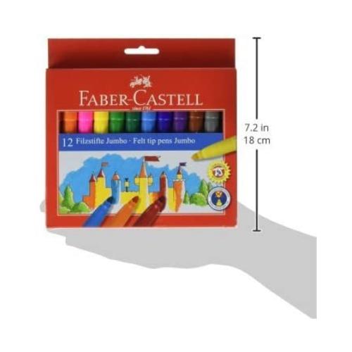 Faber-Castell - Jumbo Fibre Tip Pens Box 12 by Faber-Castell on Schoolbooks.ie