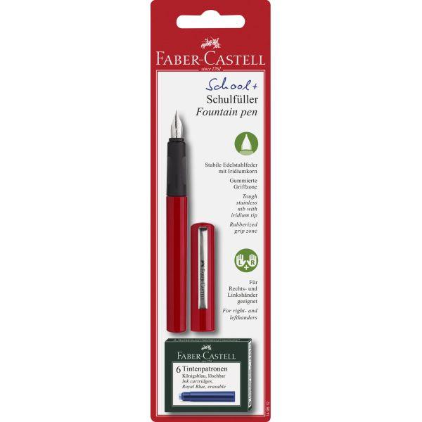 Faber-Castell - School Fountain Pen Set - Red by Faber-Castell on Schoolbooks.ie