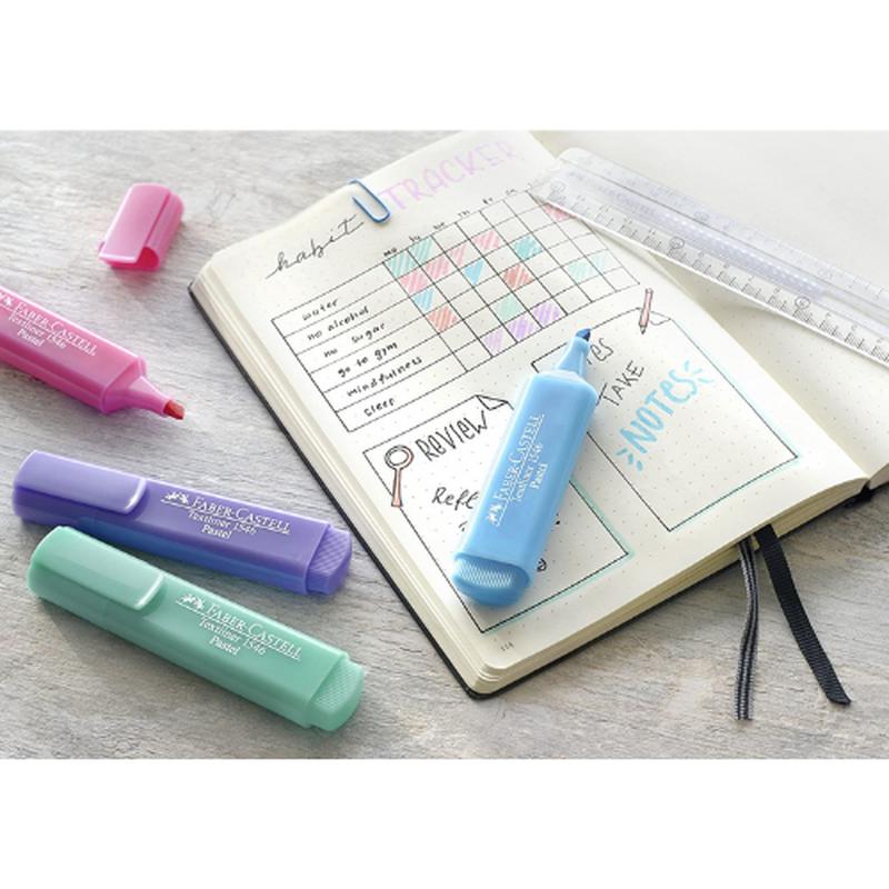 Textliner Pastel Colours 1546 Wallet Of 4 by Faber-Castell on Schoolbooks.ie
