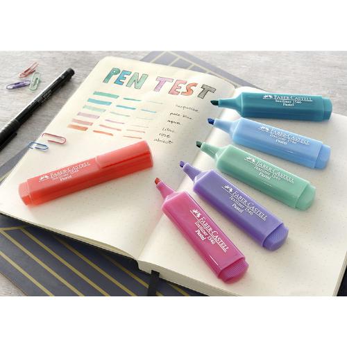 Textliner Pastel Colours Wallet Of 8 (2 Free) by Faber-Castell on Schoolbooks.ie