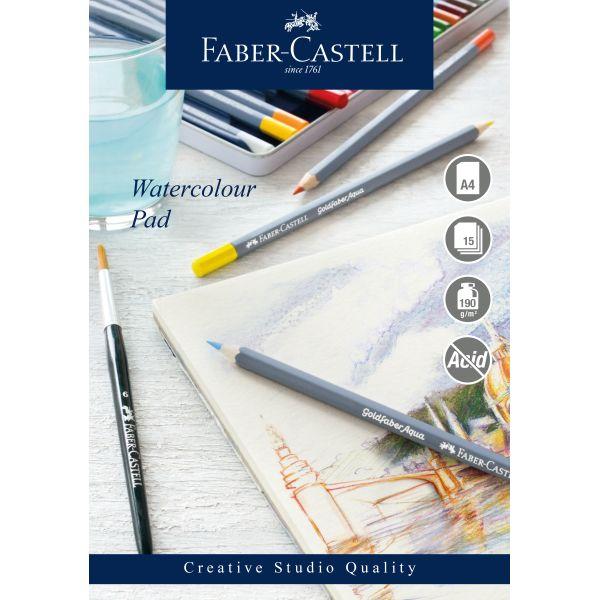 Faber-Castell - Watercolour A4 Spiral Pad - 190gms - 15 Sheets by Faber-Castell on Schoolbooks.ie