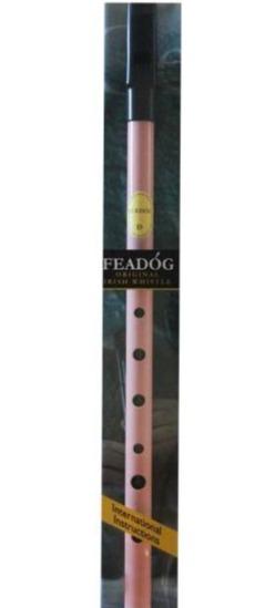 Feadóg - Tin Whistle - Brass - Key of D - Pink by Feadog on Schoolbooks.ie