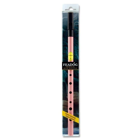 Feadóg - Tin Whistle - Brass - Key of D - Pink by Feadog on Schoolbooks.ie