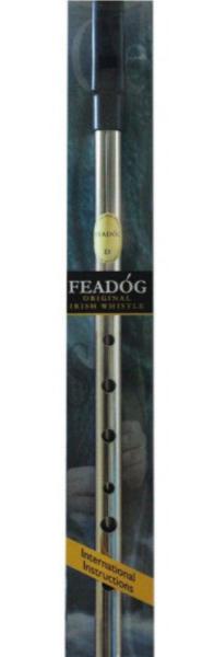 Feadóg - Tin Whistle - Nickel - Key of D - Black Mouthpiece by Feadog on Schoolbooks.ie