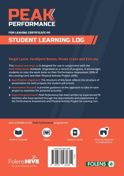 Peak Performance - Student Learning Log by Folens on Schoolbooks.ie