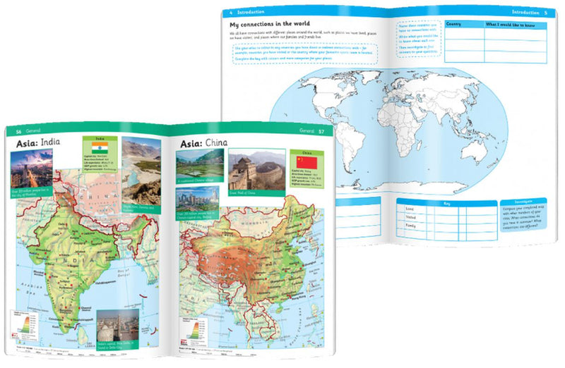 Philip's Irish Primary Atlas - Set (incl Atlas Hunt) - New Edition (2021) by Folens on Schoolbooks.ie