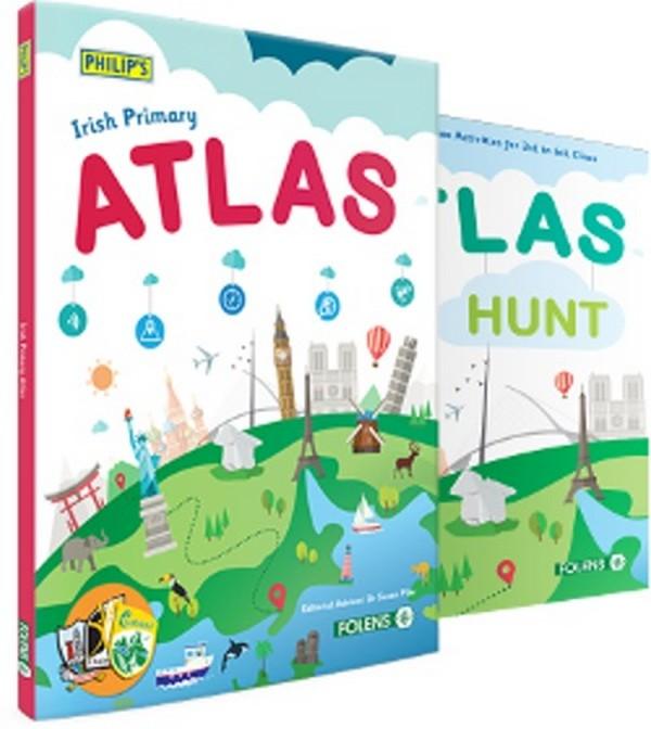 ■ Philip's Irish Primary Atlas - Set (incl Atlas Hunt) - Old Edition (2016) by Folens on Schoolbooks.ie