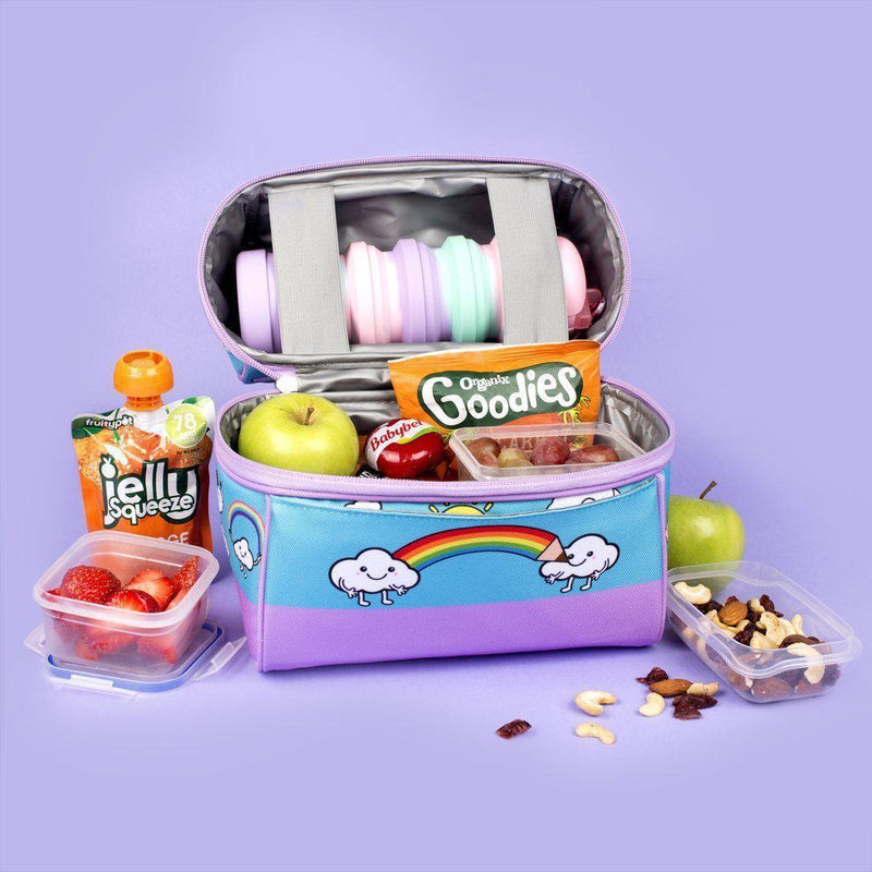 ■ Fringoo Retro Lunch Bag Rainbow World by Fringoo on Schoolbooks.ie