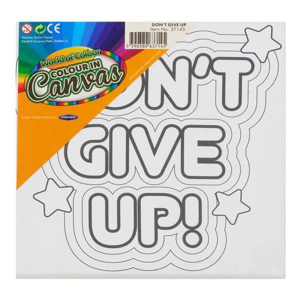 World Of Colour - 150x150mm Colour In Canvas - Don't Give Up by World of Colour on Schoolbooks.ie