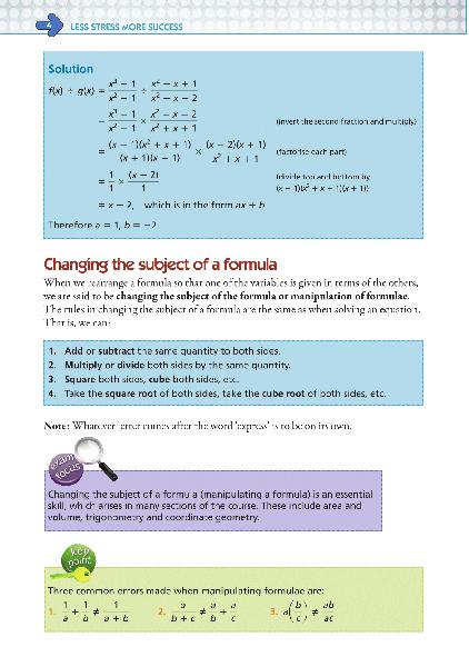 ■ Less Stress More Success - Leaving Cert - Maths Paper 1 - Higher Level by Gill Education on Schoolbooks.ie