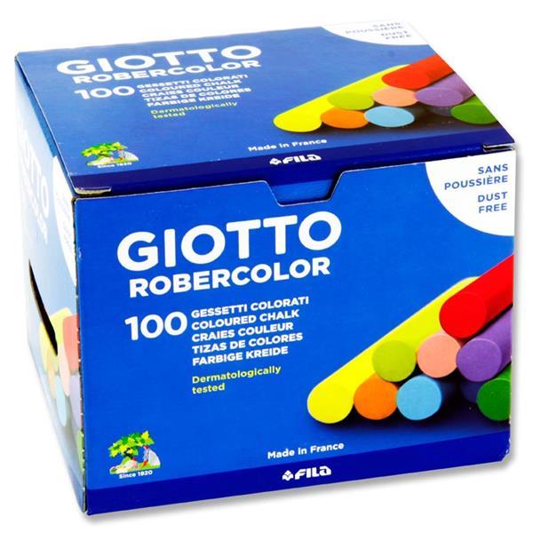 Giotto Box 100 Dust Free Chalk - Coloured by Giotto on Schoolbooks.ie
