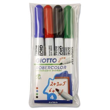Giotto Robercolor Packet Of 4 Bullet Point Whiteboard Markers by Giotto on Schoolbooks.ie
