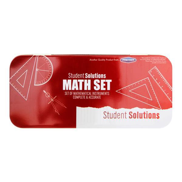 Student Solutions - Maths Set - 8 Piece - Red by Student Solutions on Schoolbooks.ie