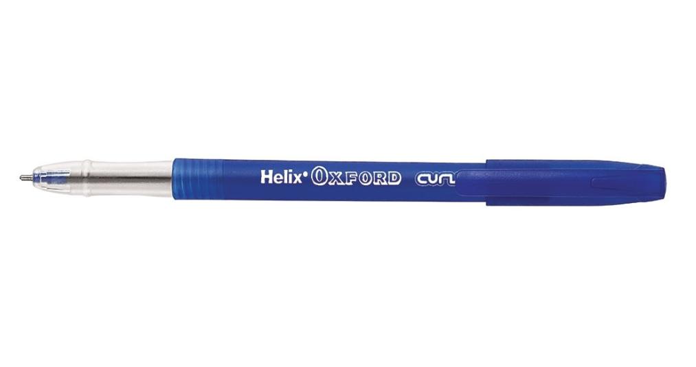 Helix Oxford Curve - 10 Ballpoint Pens - Blue by Helix on Schoolbooks.ie