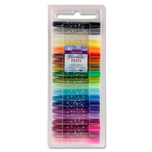 Icon - 20 Glitter Glue Pens by Icon on Schoolbooks.ie