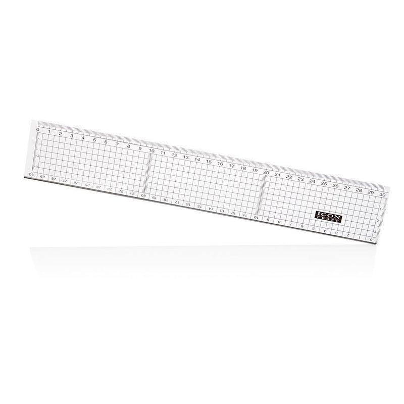 Icon - 30cm Craft Ruler With Steel Edge by Icon on Schoolbooks.ie