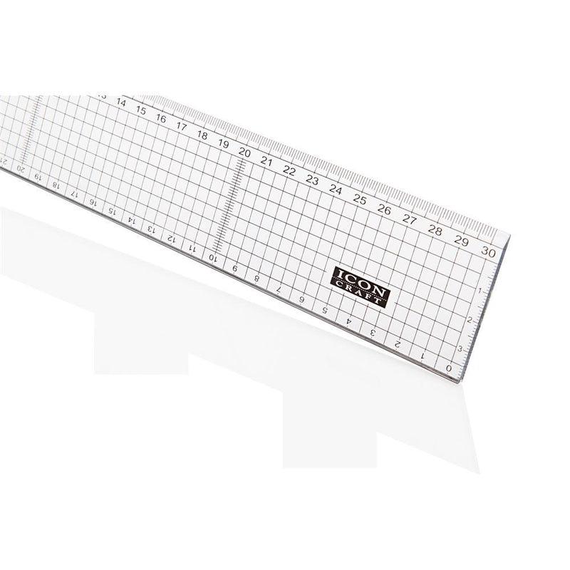 Icon - 30cm Craft Ruler With Steel Edge by Icon on Schoolbooks.ie