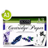 Icon A3 135gsm Cartridge Paper 40 Sheets by Icon on Schoolbooks.ie