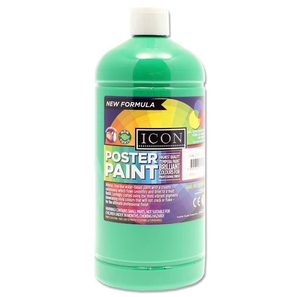 Icon Art 1ltr Poster Paint - Emerald Green by Icon on Schoolbooks.ie